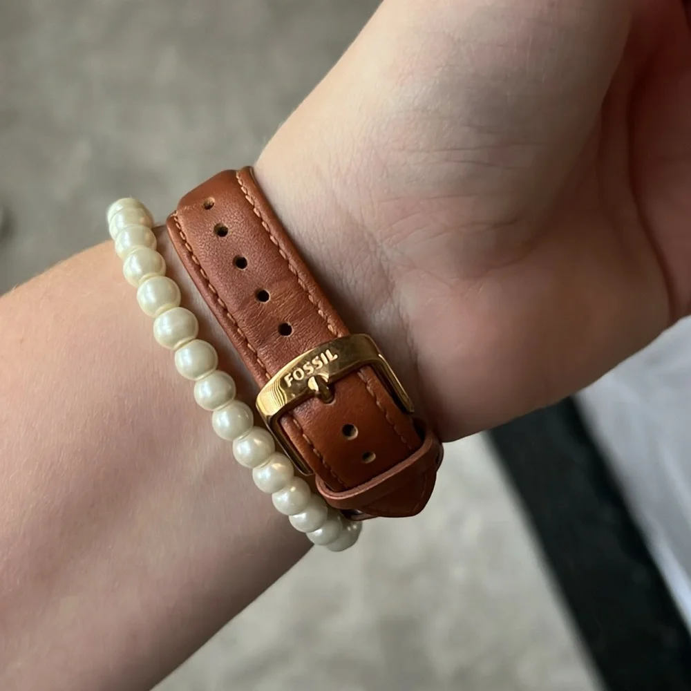 FOSSIL brown leather band watch - Picture 3 of 6